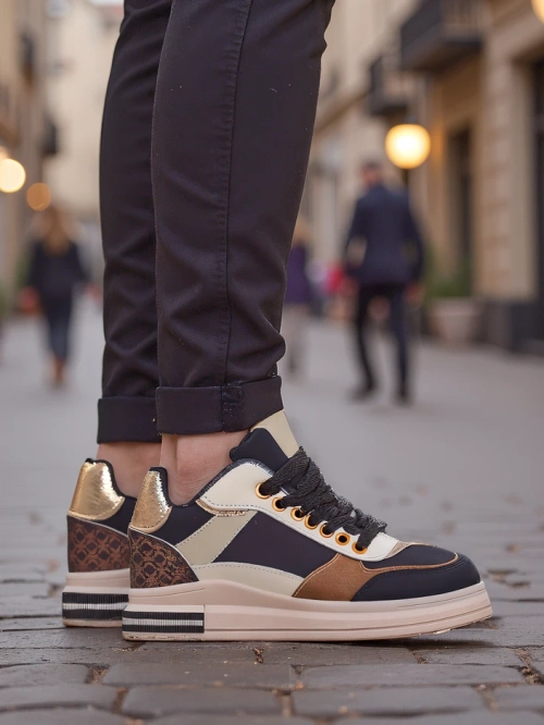 Royalfashion Жіночі кросівки на танкетці Zerron