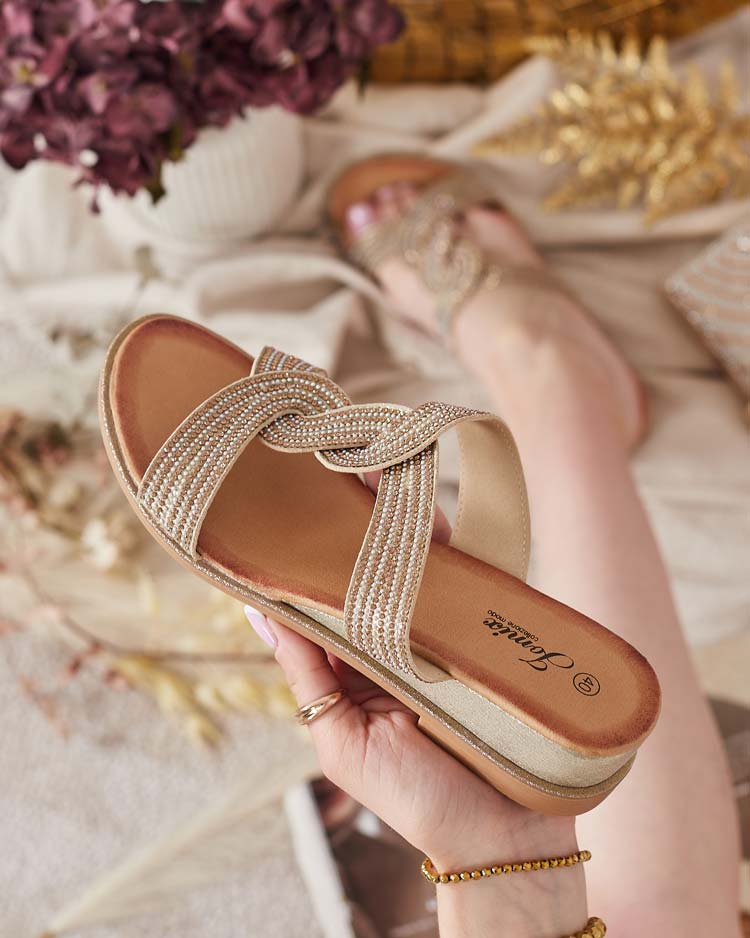 Royalfashion Damen Aorra Flip-Flops mit niedrigem Absatz