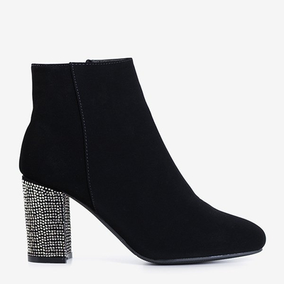 Schwarze Damenstiefeletten mit Zirkon Wilpa - Schuhe