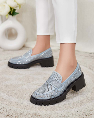 Royalfashion Damen Mokassins mit Zirkonen Epolls