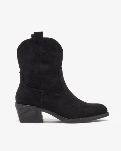 Royalfashion Schwarze isolierte Damen-Cowboystiefel Bronco