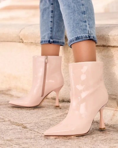 Royalfashion Loori lackierte Damenstiefel mit Stiletto-Absatz