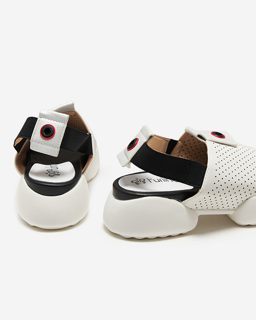 Білі жіночі сандалі з екошкіри Pueshi - Взуття