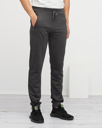 Graphite Herren-Jogginghose mit Reißverschlusstaschen - Kleidung