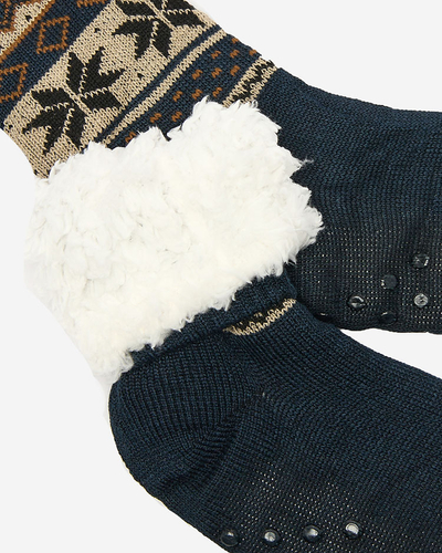 Royalfashion Marineblaue weihnachtliche isolierte Herrensocken