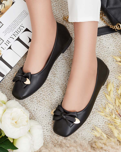 Royalfashion Damen-Ballerinas mit Schleife Fittco