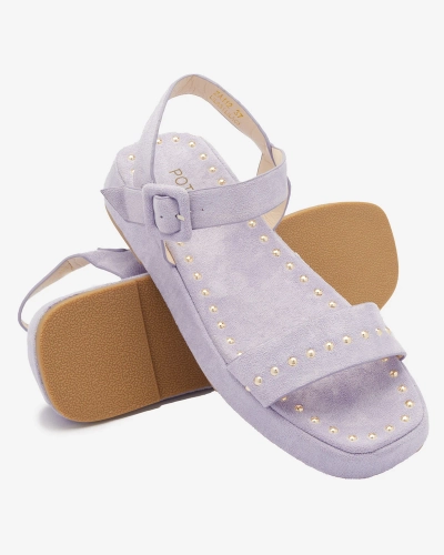 Lila Damen-Sandalen mit Strass Franssia - Schuhe