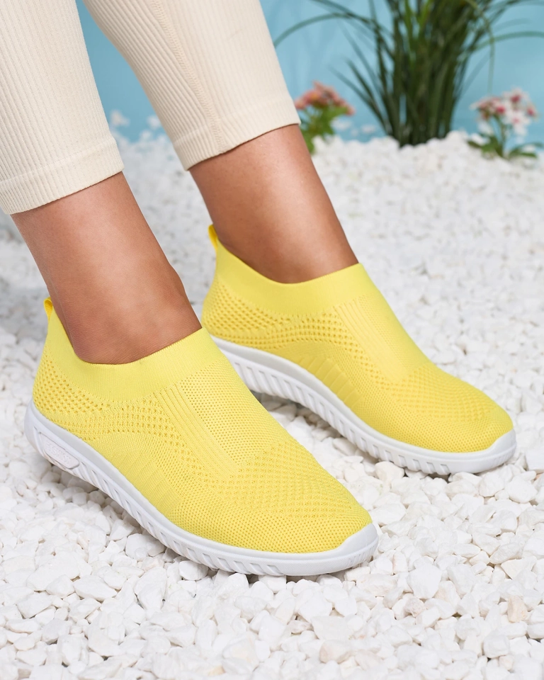 Gelbe Damen-Sportschuhe aus Stoff zum Hineinschlüpfen Gilissa - Footwear
