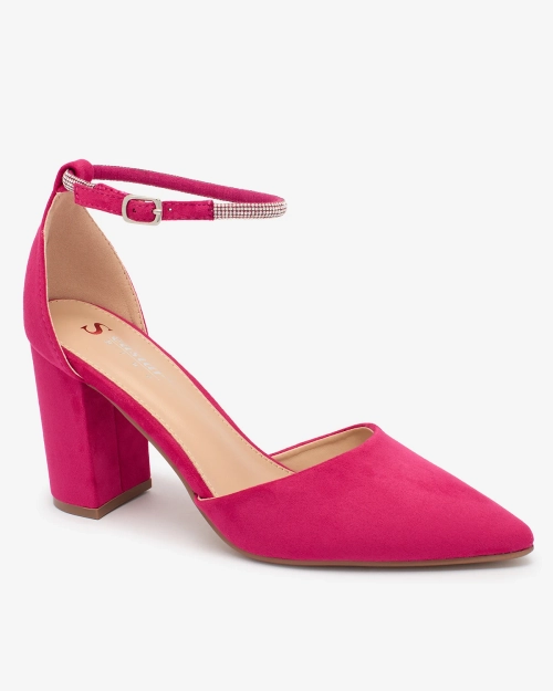 Жіночі туфлі-човники Royalfashion Fuchsia з цирконієм Britica