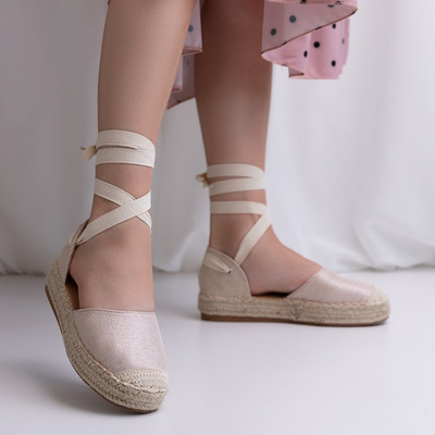 Жіночі еспадрільї з рожевого золота Pribella - Взуття