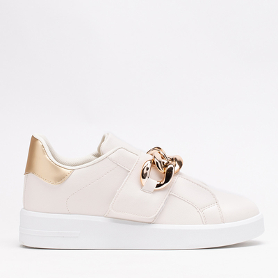 Cremefarbene Sportschuhe zum Hineinschlüpfen für Damen Derera - Schuhe