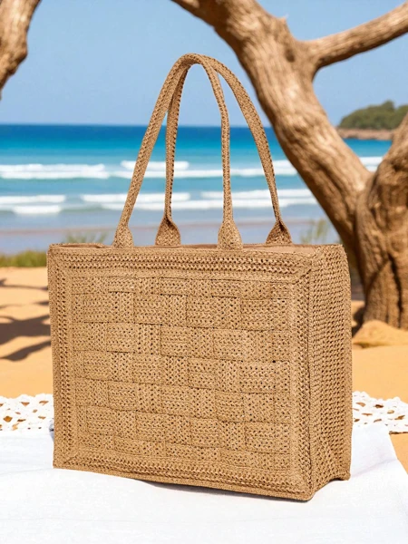 Royalfashion Große Strohtasche für Damen Ariadne Raffia