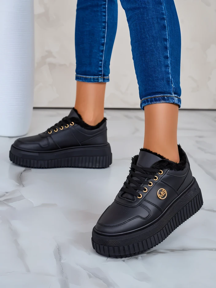 Royalfashion Warme Damen-Sneakers mit Fell Rozit