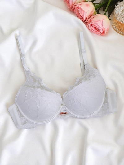 Royalfashion Damen Push-up-BH mit Spitze Luna Push-Up