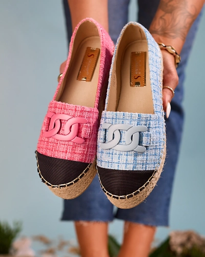 Royalfashion Жіночі картаті еспадрильї рожевого кольору Dempik