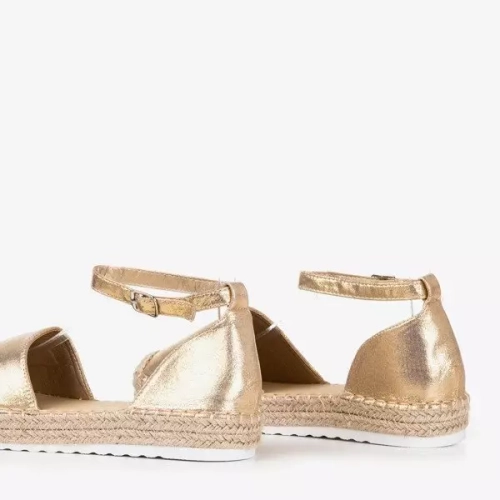 Золоті жіночі еспадрили на платформі Citiva - Взуття 1