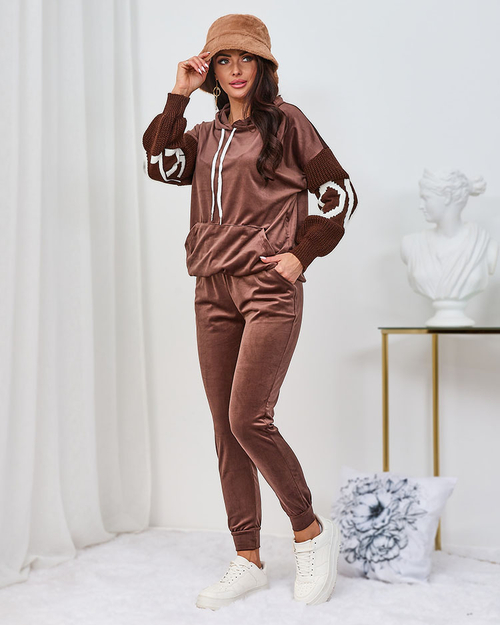 Жіночий спортивний костюм Royalfashion Чорний велюр