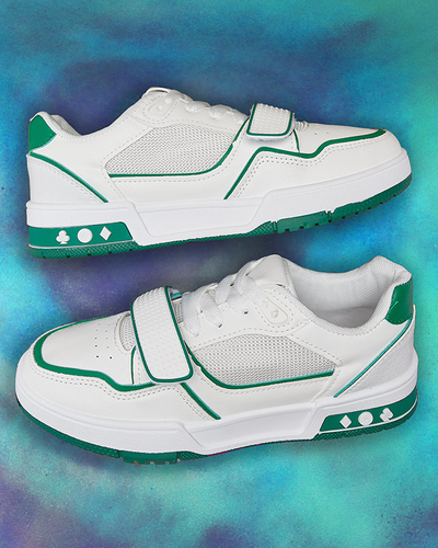 Sportliche Damen-Sneakers in Weiß und Grün Xirrat- Footwear