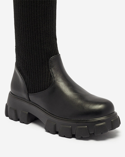 Чорні високі жіночі чоботи Alerpi