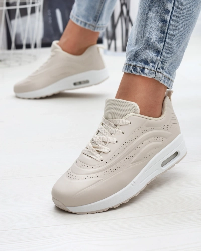 Openwork Damen Sportschuhe in beige Farbe Adetika - Schuhe