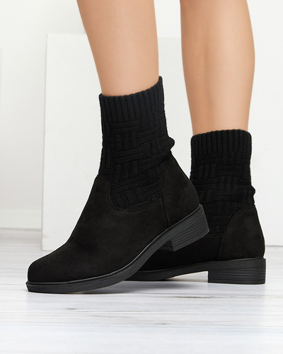 Schwarze Damenstiefel a'la sock Asencion - Footwear