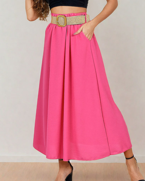 Royalfashion Жіноча спідниця міді з поясом