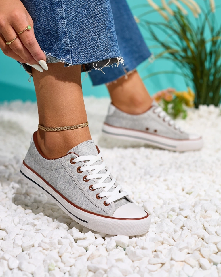 Royalfashion Hellgraue Damen Gumpy Sneakers