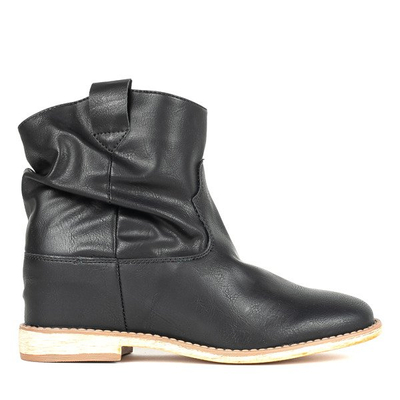 Schwarze Cowboystiefel am Keilabsatz einer Daress - Schuhe 1