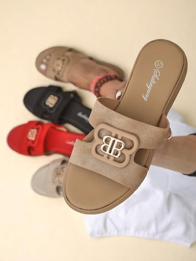Royalfashion Damen Pantoletten mit flacher Sohle ChicStep