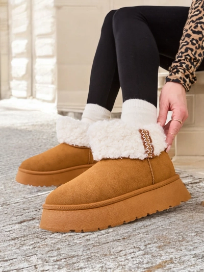 Royalfashion Damen Winterstiefel mit Pelz Rovvoy