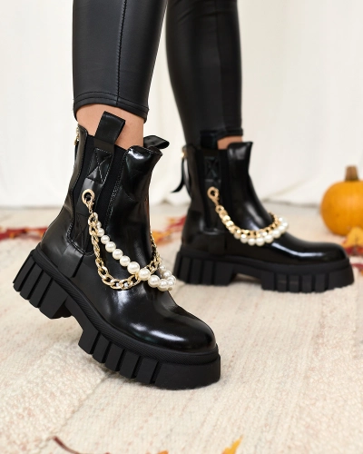 Royalfashion Schwarz Damenstiefel Zifosca