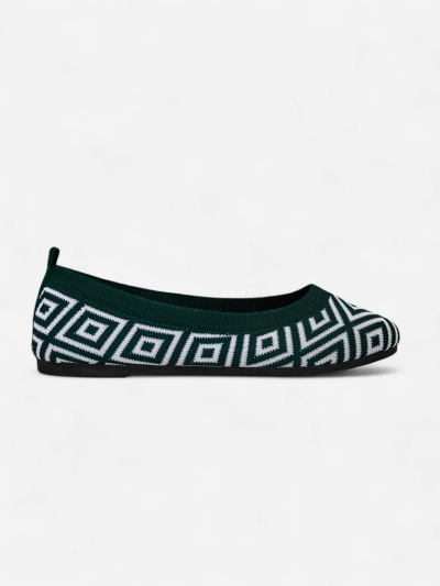 Royalfashion Ballerinas aus Stoff für Damen mit geometrischem Print Metric