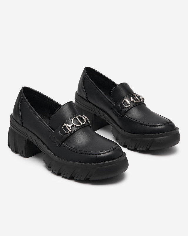 Schwarzer Damenschuh auf massiver Terima-Sohle - Footwear