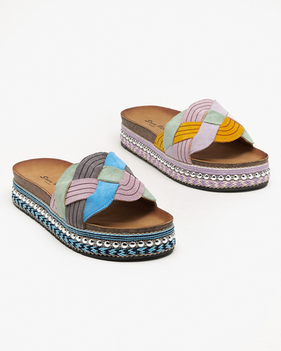 Фіолетові жіночі на грубій підошві Cekolina