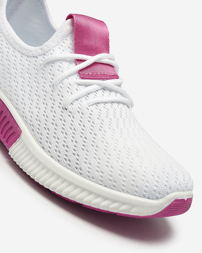 Weiße Damen-Sportschuhe mit fuchsiafarbenen Einsätzen Kedeti - Footwear