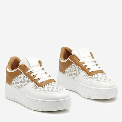 Weißer Damen-Sportschuh mit Glou-Print - Schuhe