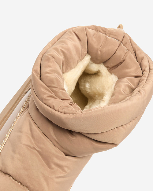 Royalfashion Жіночі черевики-сліпони для снігу коричневого кольору Ademra