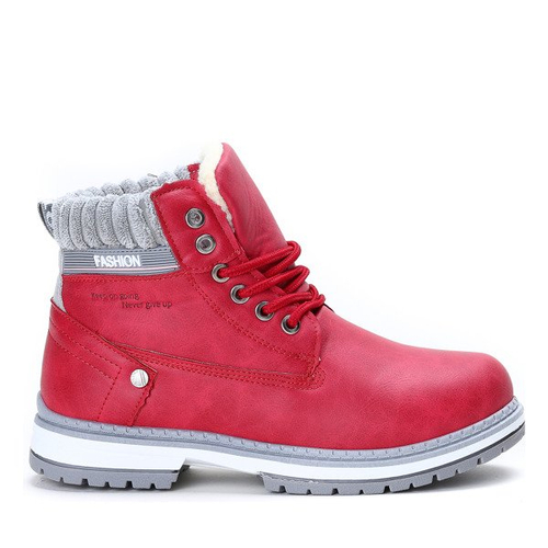 Ocieplane trapery w kolorze czerwonym Delia - Obuwie