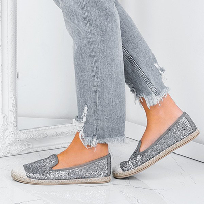 Seans graue Glitzer-Espadrilles - Schuhe