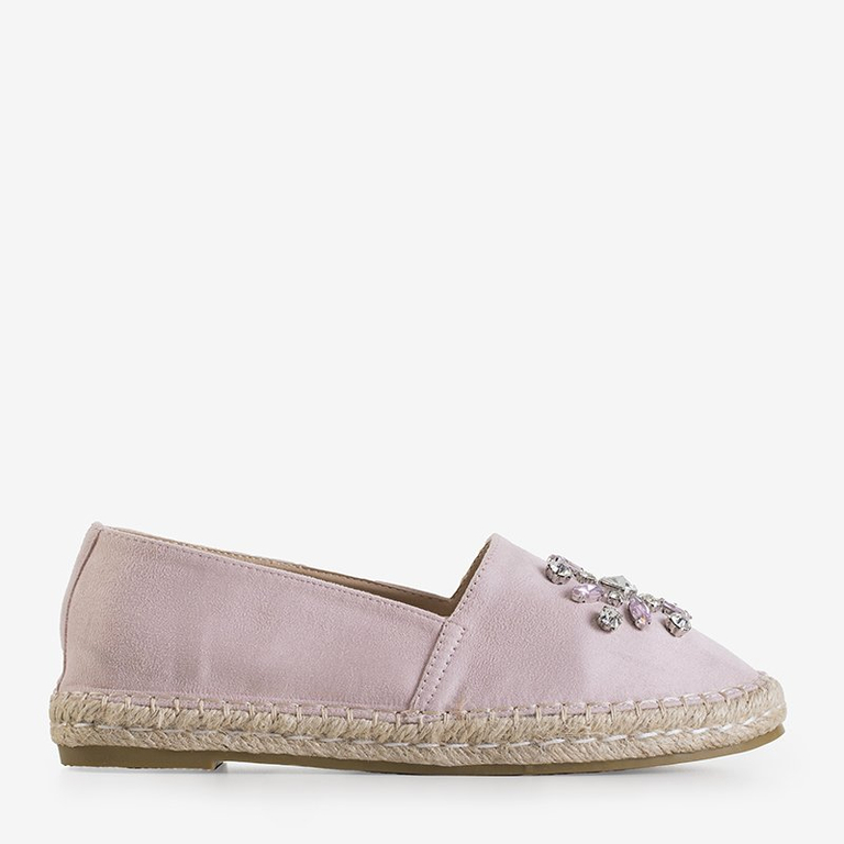 Hellrosa Damen-Espadrilles mit Lucil-Ornamenten - Schuhe
