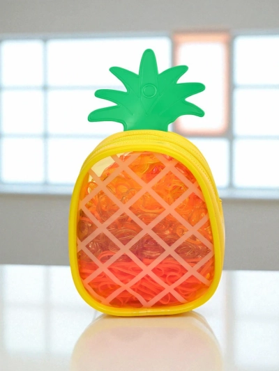 Royalfashion Mehrfarbige Silikon-Haargummis Ananas