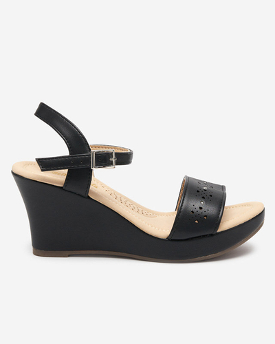 OUTLET Schwarze Keilsandalen für Damen Bellomia - Schuhe