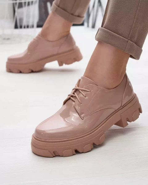 Рожеві лаковані жіночі напівчеревики Delgor- Footwear