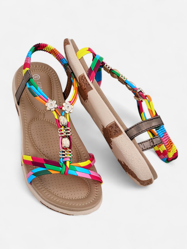 Royalfashion Damen-Sandalen mit Verzierungen Veve