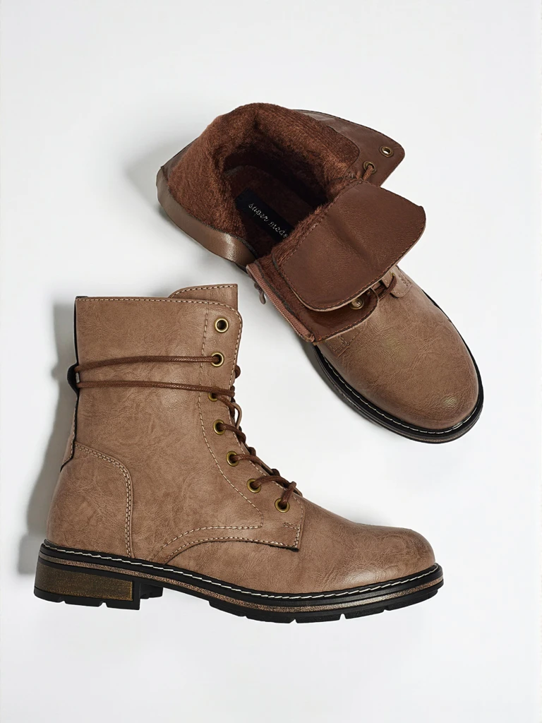 Öko-Leder Schnürstiefeletten Damen Ravonna