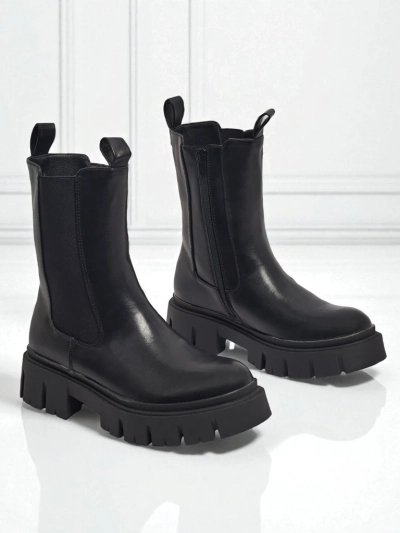 Höhere Damenstiefeletten aus Öko-Leder Dorvella
