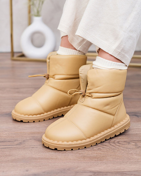 Royalfashion Damen Schlupf-Schneestiefel in braun Nevonsisia