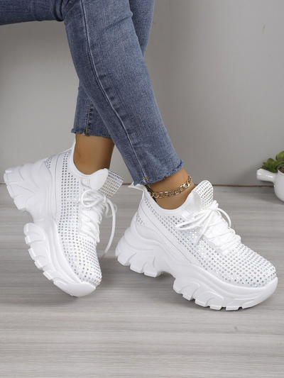 Royalfashion Damen Sportsneaker mit Strass Blysco
