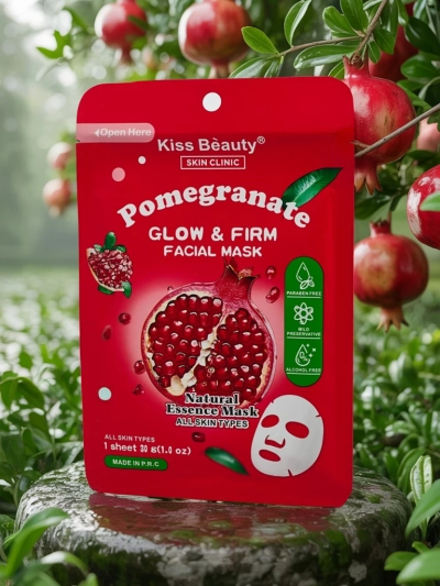 Gesichtsmaske mit Granatapfel - hellt die Haut auf und strafft sie