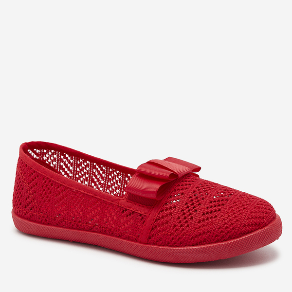 Rote Mädchen-Sneakers mit Schleife Lolisa - Schuhe